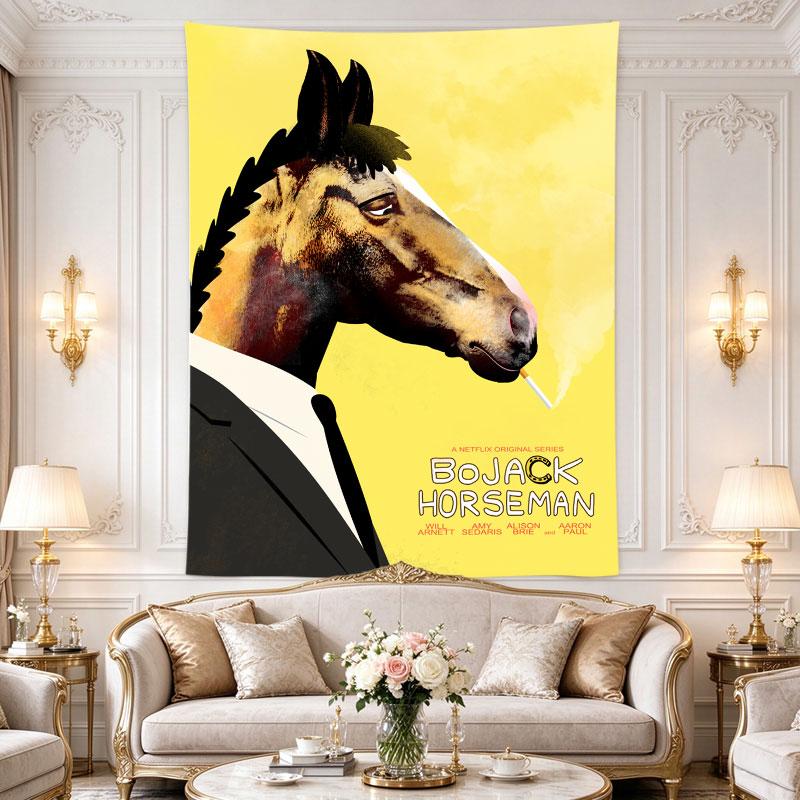 Bojack Horseman Smoking Horse Yellow Series Poster