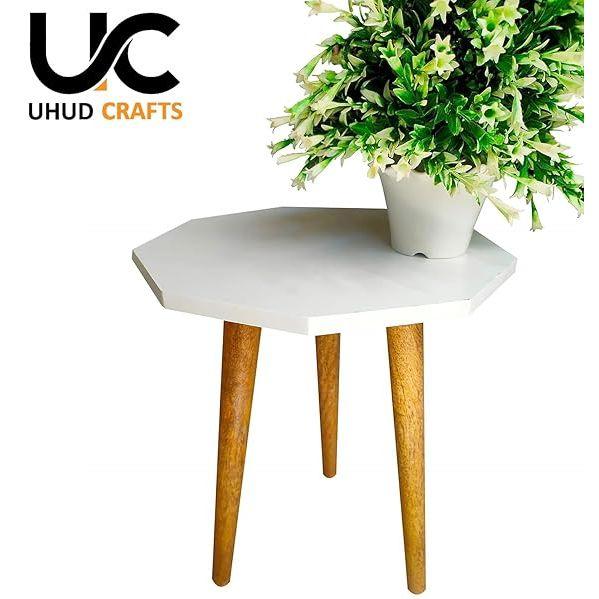 Beautiful Antique Wooden Fold-able Side Table/End Table/Plant Stand/Stool Living Room Kids Play Furniture Table Round Shape