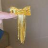 Light Luxury Bow Fringe Hairpin Temperament Bow Hair Clip Long Tassel Rhinestone Hairpin  Women