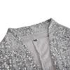 Women Sequin Blazer Coat Jacket Tops Ladies Long Sleeve Open Cardigan OL Suits