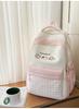 Schoolbag Female Korean Version Ins College Style Middle School Student Lightweight Backpack High Value Plaid Girls Travel Backpack