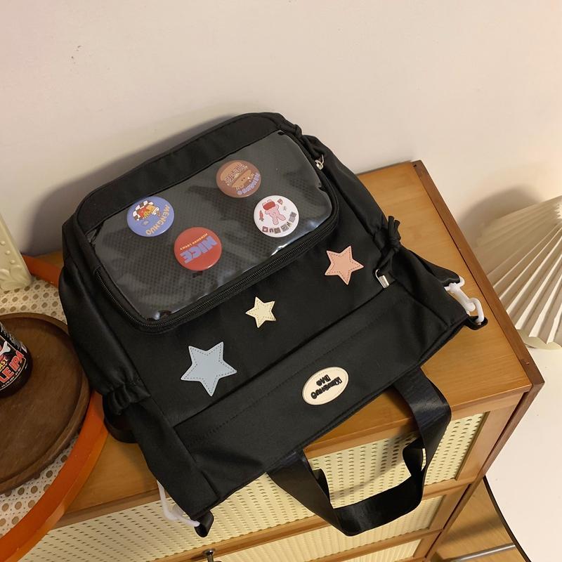 Geantă de umăr transparentă Geantă pentru cărți pentru studenți Geantă cu stele, geantă hobo