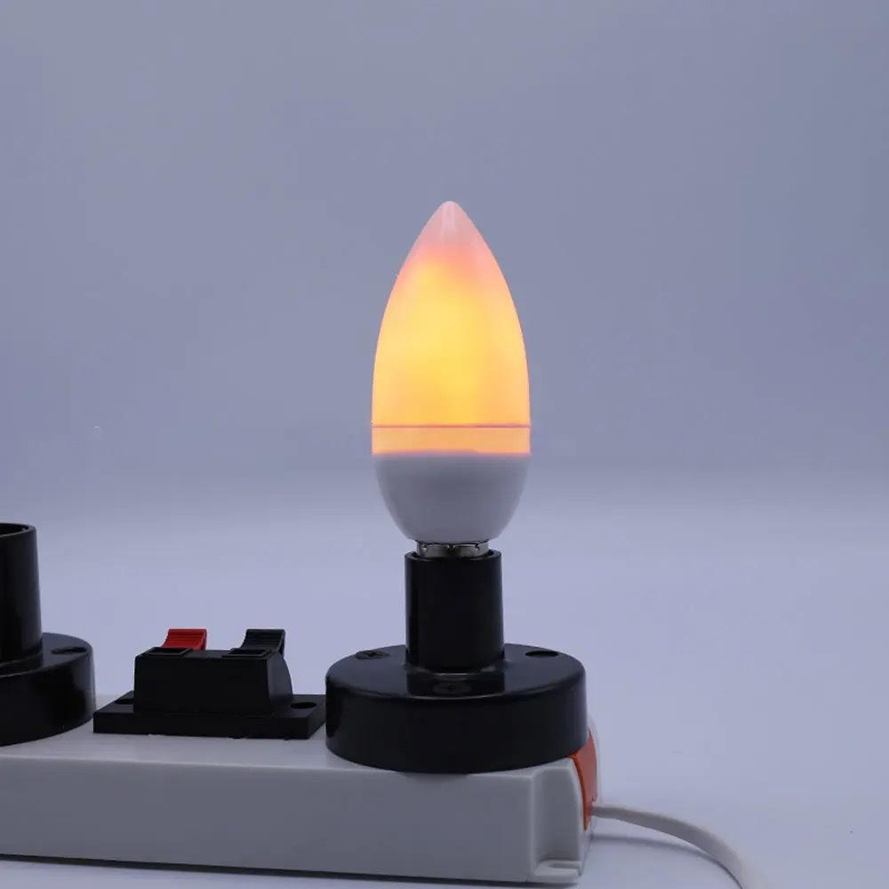 

Светодиодные лампы-пламя E14 3 режима Вечеринка Светодиодный свет с эффектом пламени Имитация огня Лампочка Садовый декор Мерцающая лампа 2W