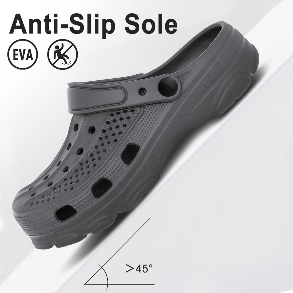 Fashion Comwarm Hole Clogs Sandals For Men Classic Non-Slips Breathable Slippers Comfy Casual Outdoor Beach Shoes Fashion Cozy Men Clogs