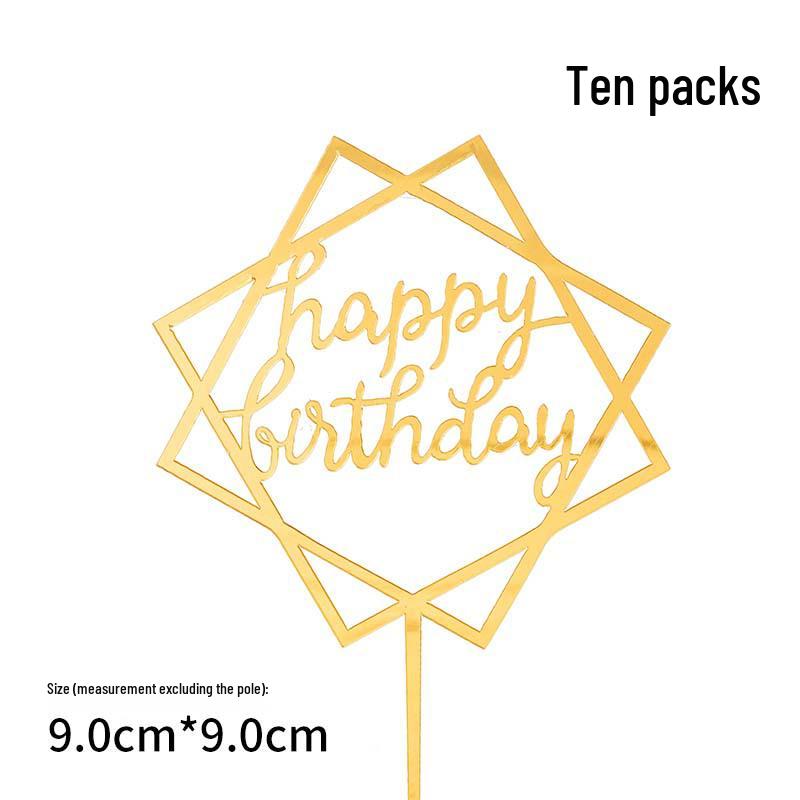 50-Pack Acrylic 'Happy Birthday' Cake Toppers - Popular Party Decorations with Free Shipping