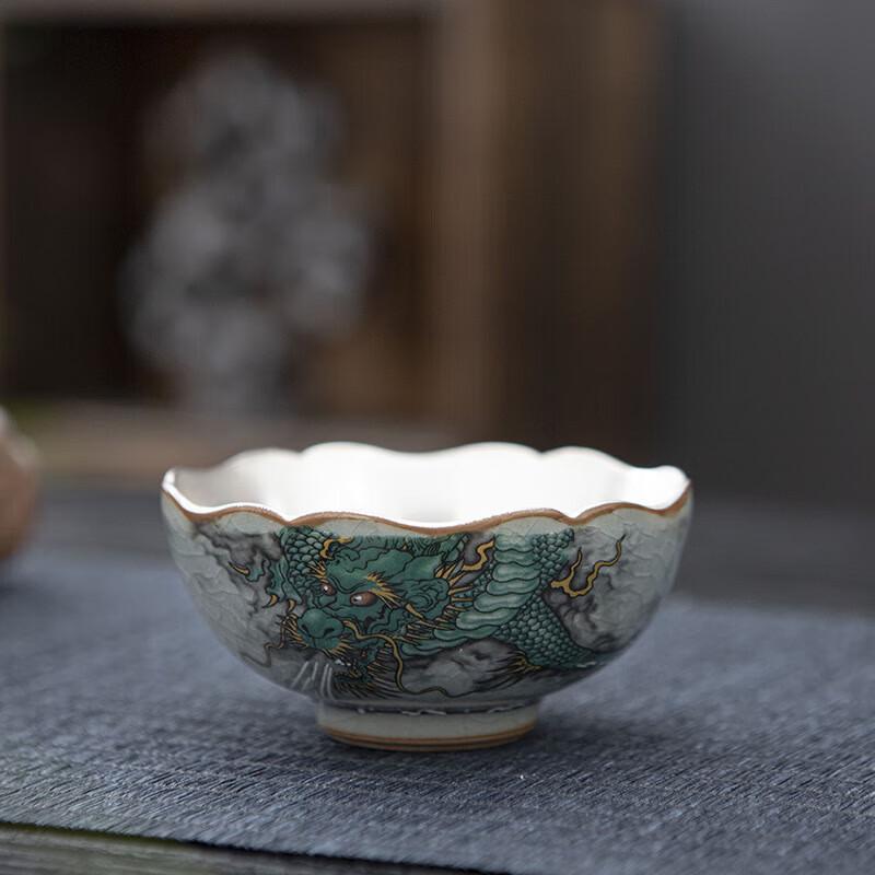 Chaxun Gilded Silver Dragon Teacup