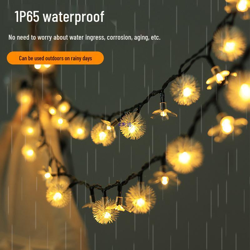 Solar Waterproof Outdoor Decorative Garden Lights - Hanging Fairy Light Strip for Trees and Courtyards