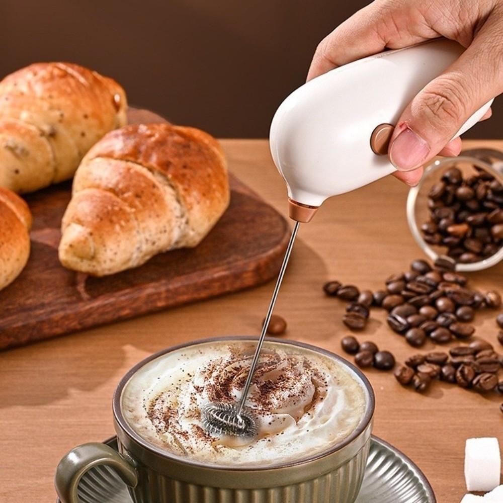 Multi-functional Stainless Steel Electric Milk Frother Handheld Battery Operated Coffee Foam Maker Wireless Food Blender Cake