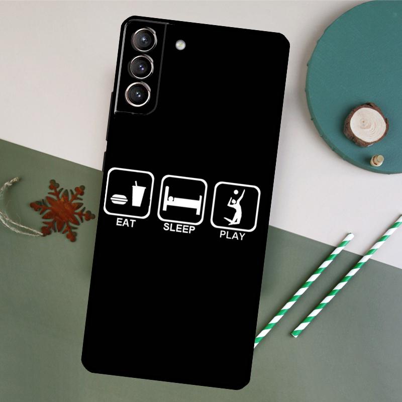 Play Volleyball Ball Phone Case For Samsung Galaxy S25 S20 S21 S22 S23 S24 S26 Ultra S10 Plus S25 FE Back Cover