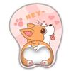 Comfortable Palm Cute Corgi Mouse Pad Non Slip Ergonomic Design Silicone Wrist Guard Cute Animal Mouse Pad Men and Women