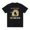 I Eat Cement Cursed Cat Funny Meme T Shirt for Women Fashion Casual Short Sleeve T Shirts Women T-shirt Tops