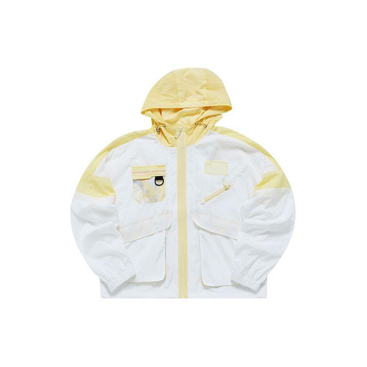Fila Fusion Color Block Multi-Pocket Work Jacket Women jackets White T11W227705F-WT