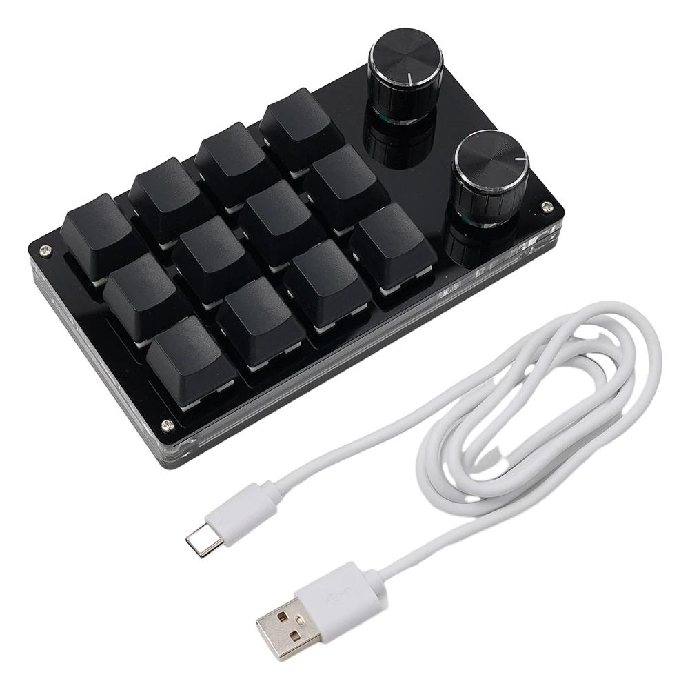 Programmable Multifunctional Mechanical Keyboard 12 Keys And 2 Buttons Keyboard For VISTA, For Linux, For MacOS