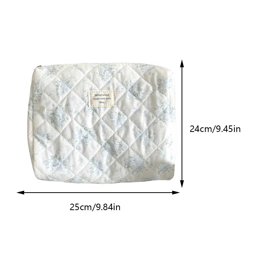 Cosmetic Storage Bag Large Capacity Checkered Makeup Bag Travel Makeup Case Lightweight Toiletry Zipper Storage Pouch for Girl