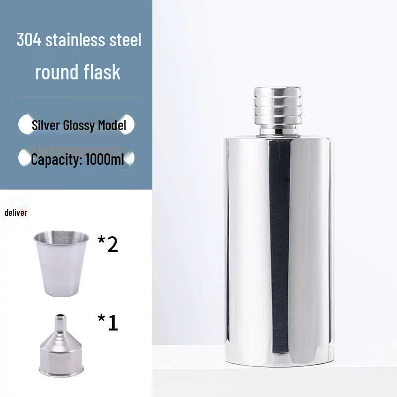 Portable Stainless Steel Hip Flask with Accessories