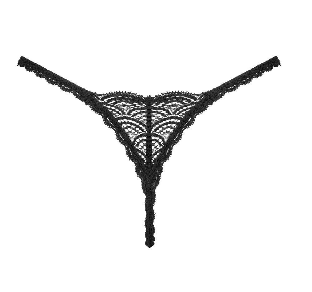 Obsessive - Sexy Black Thong with Decorative Strap Chemeris M/L