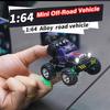 1/64 Mini Alloy Off-Road Car Short Card 2.4G Remote Control Cars Trucks Shock-Proof Electric Vehicle Desktop Toy Christmas Gifts