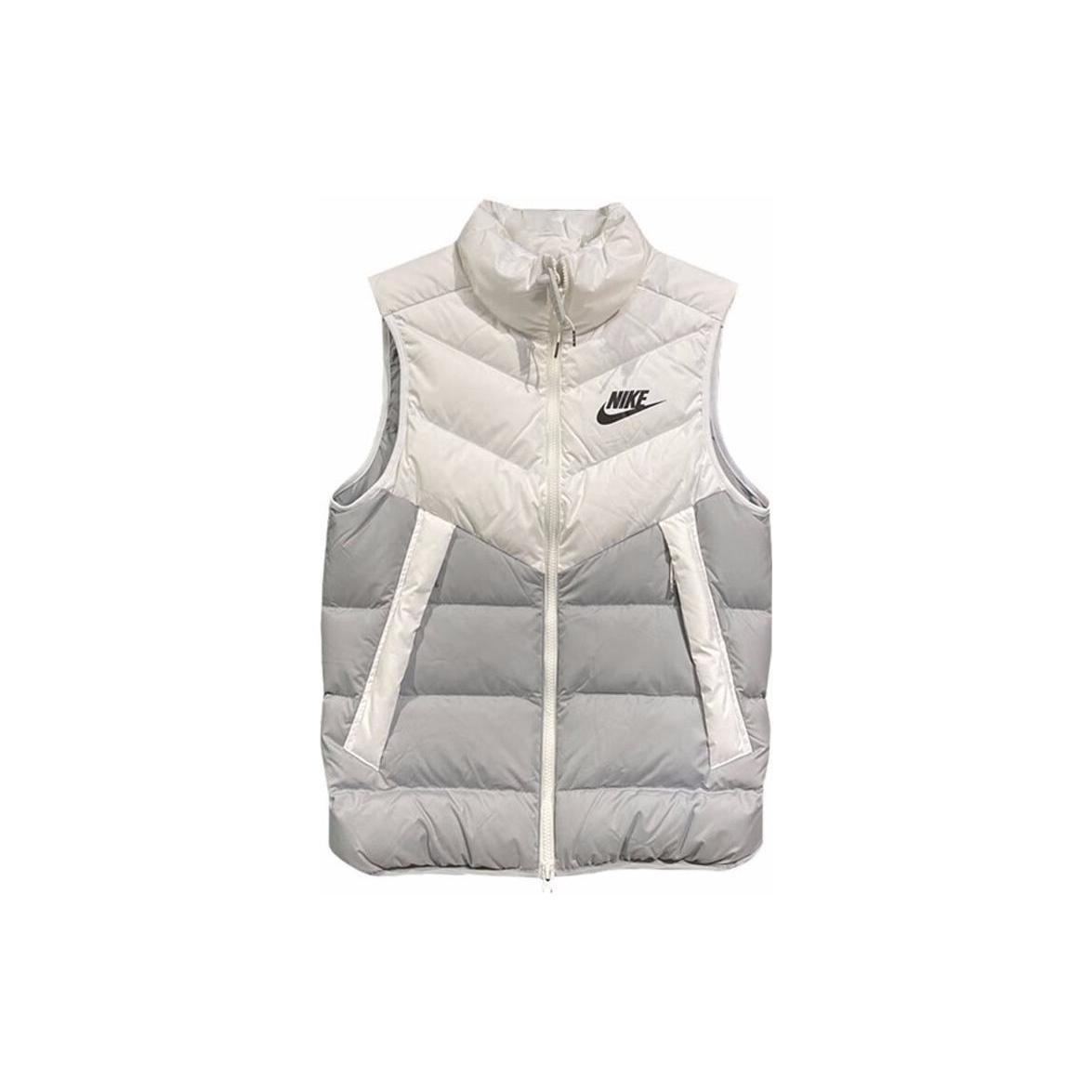 

Новый мужской пуховый жилет Nike с ветрозащитой и теплом, со стойкой, белый DV0757-100 S