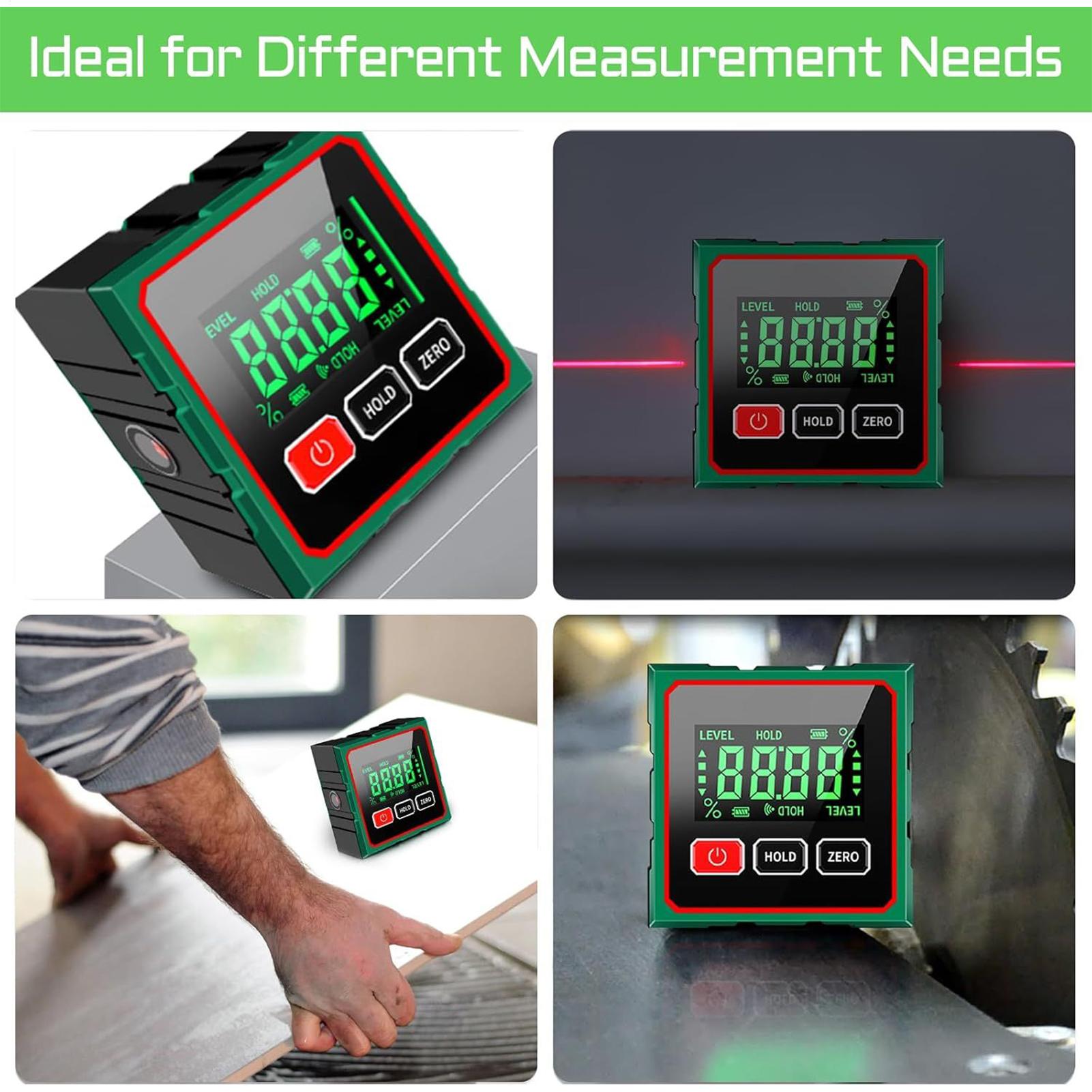 

Digital Angle Gauge LCD Digital 4-side Magnetic Level Gauge Waterproof Angle Finder For Outdoor Workshop Construction China Mainland