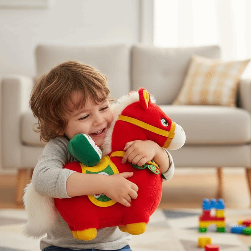 Chinese Style Horse Mascot Stuffed Animal PP Cotton Chinese Stuffed Horse Doll  Year of Horse