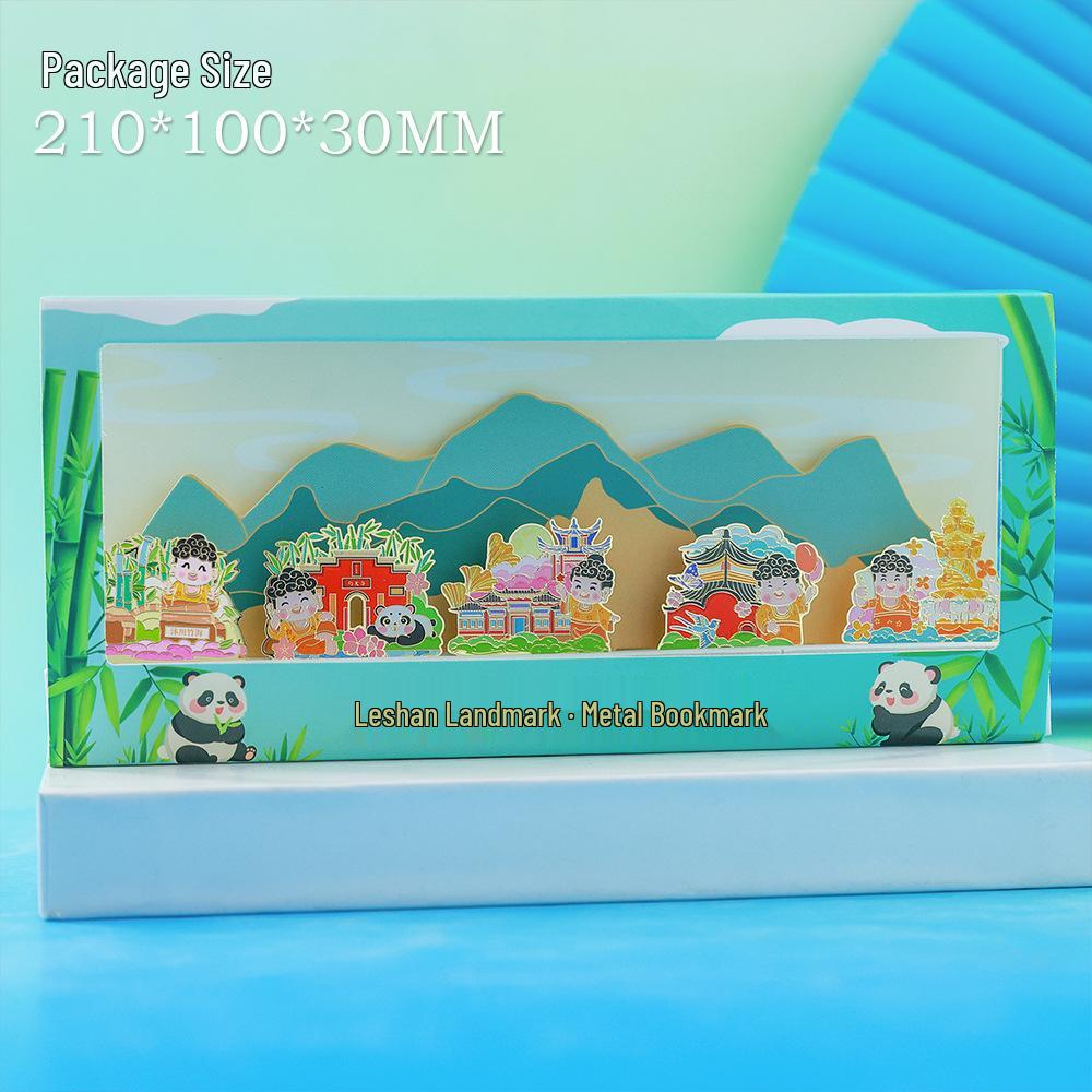 Leshan Giant Buddha Bookmark - Sichuan Mount Emei Tourist Souvenir, Cultural and Creative Stationery
