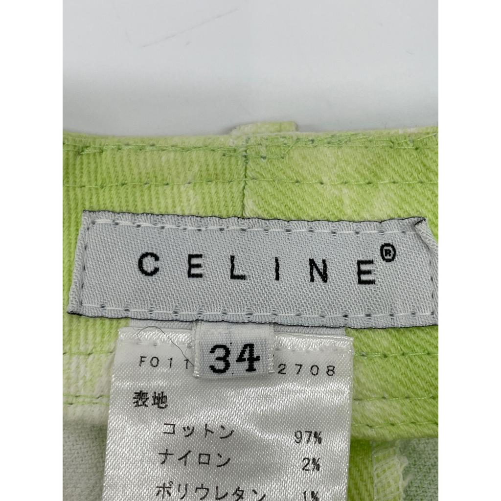 CELINE Light green orange denim skirt skirt 34 Light greenUsed