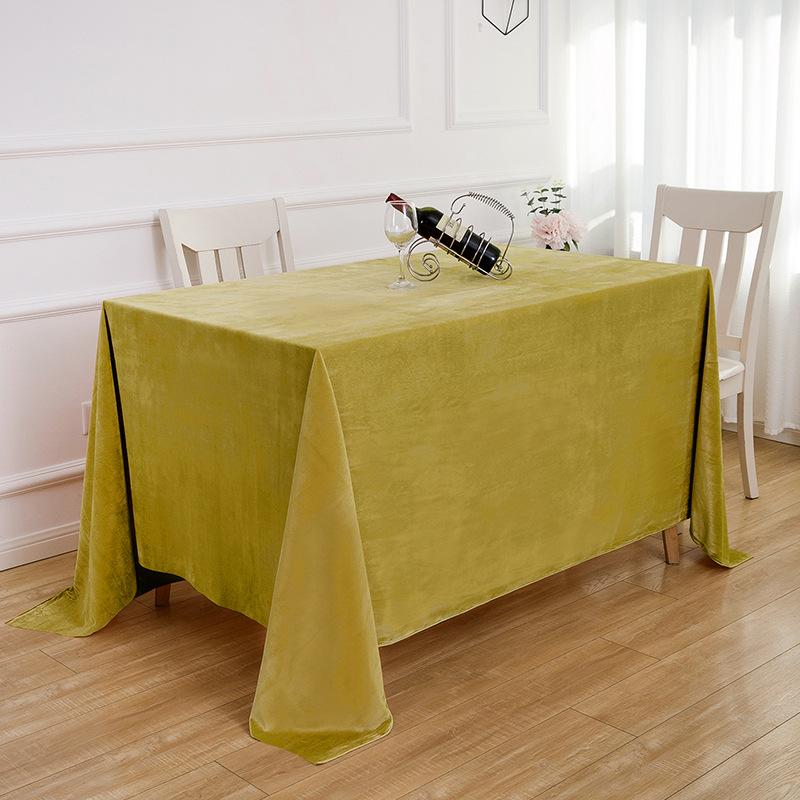 High-End Conference Tablecloth Office Rectangular Tablecloth Dark Green Dutch Flannel Event Sign-In Table Cover Velvet Table Cover