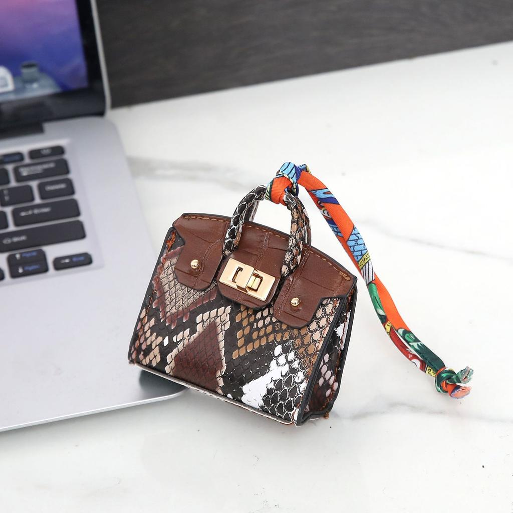 Internet-Berühmtheit neuer Aufkleber Diamant glänzend Haus Mini kleine Tasche Anhänger Kopfhörer Tasche Multifunktionale Münztasche Kreativ