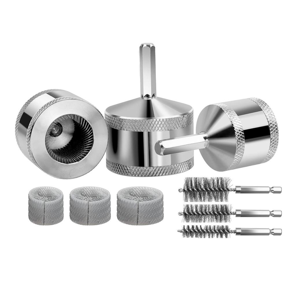 Multiple Size Metal Tube Cleaning Set Suitable for Standard Drills For Industrial Maintenance