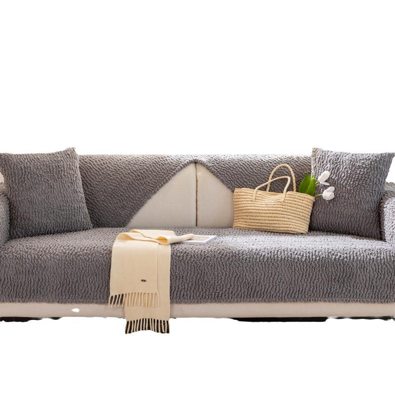 Sofa Kissen Universal Plüsch Sitzkissen Sofaüberwurf Neu Lammwolle Winter Verdickte Decke Handtuch