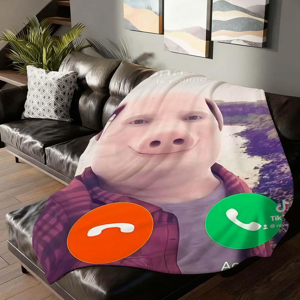 Panika Chen Unisex Fashion Print John Pork Blanket For Sofa Office Bed Plane Travel Sleep Read Relax Camping Soft And Warm