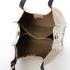 Square tote with faux leather shoulder bag