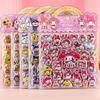 Hot Children's cartoon stickers, Sanlio dress up, double-layer hot stamping, three-dimensional bubble decoration stickers gifts