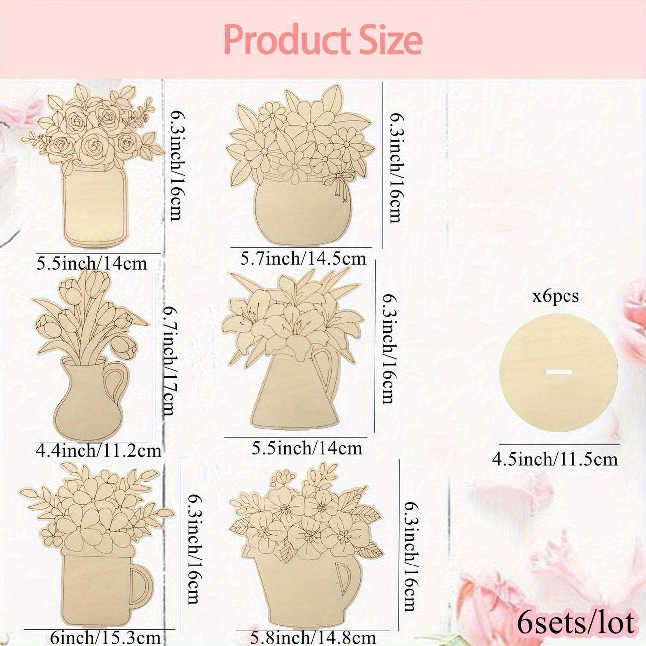 Mother s Day Floral DIY Graffiti Wooden Ornament - Children s Educational Craft