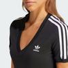 Adidas Originals V-Ausschnitt Colorblock Slim Fit T-Shirt Damen Tops Schwarz IU2416