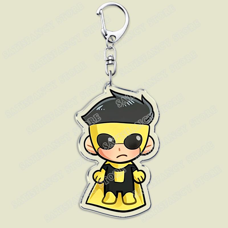 

Hot Adult Animated Superhero Invincible Keychains for Accessories Bag Cartoon Comic Omni Man Keyrings Jewelry Fans Friends Gifts
