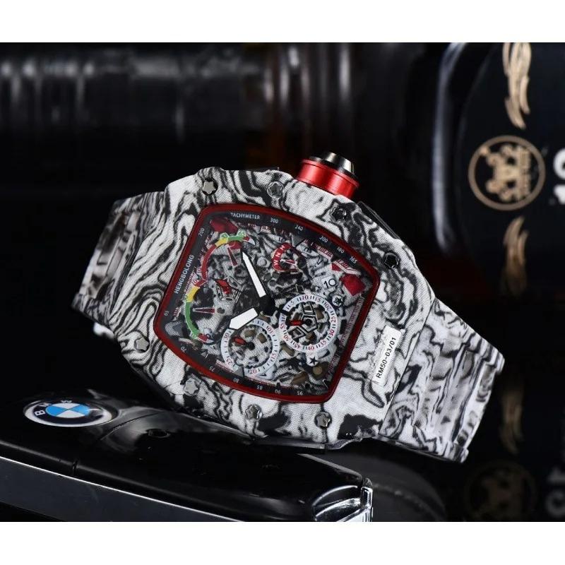 Skull Leopard Print Tonneau Quartz Watch Men 2025 Luxury Brand Men's Watch Unique Creative Style Watch Wine Barrel Shaped Clcok