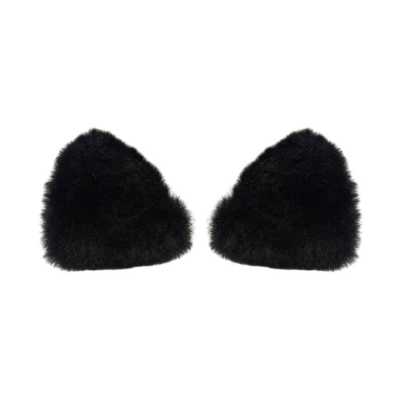 Stylish Plush Cats Ear Hair Clips Unique Cats Ear Hair Clips Soft Nonslip Bangs Claw Clips for Women Decoration