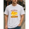 European Sizes Fun Slogan for Corn Bread. "Foodie Wacky Style All Season Comfort T-Shirt", Men's Casual Short Sleeve Round Neck Patterned Printed