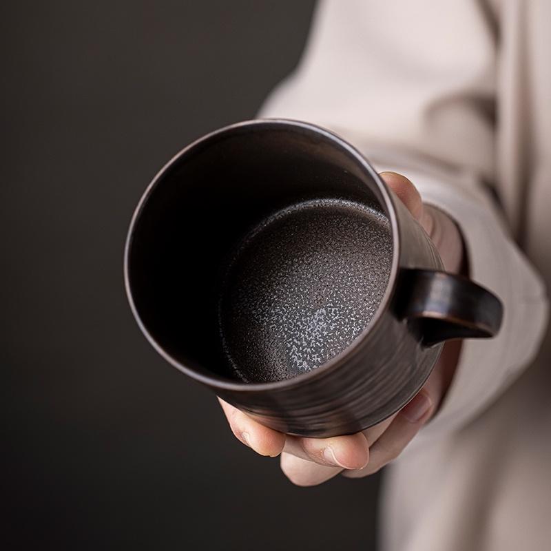 250ml Japanese Ceramic Coffee Cup and Saucer Set Simple Creative Mug