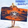 Houston Astros Print Beach Towel, Large Soft Quick Dry Towel for Beach Camping Swimming