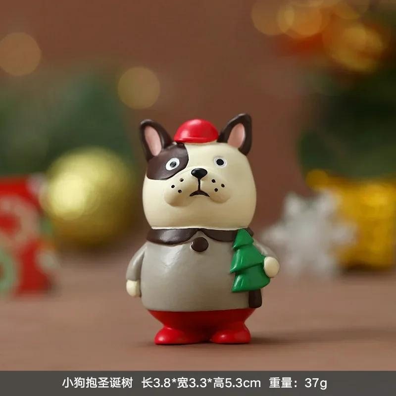 Car Interiors Ornaments Santa Claus Reindeer Cute Christmas Decorations Micro Landscape Desktop Ornaments Blind Box Gift