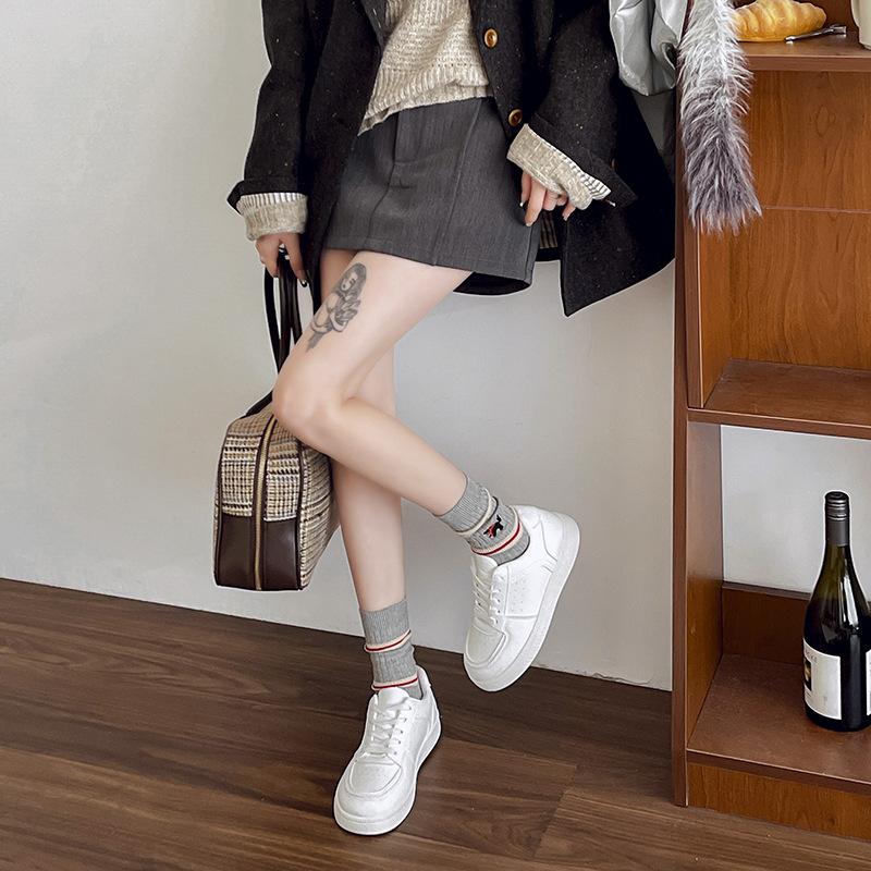 Little white shoes women's spring and summer flat platform new popular breathable versatile explosive casual sports board shoes