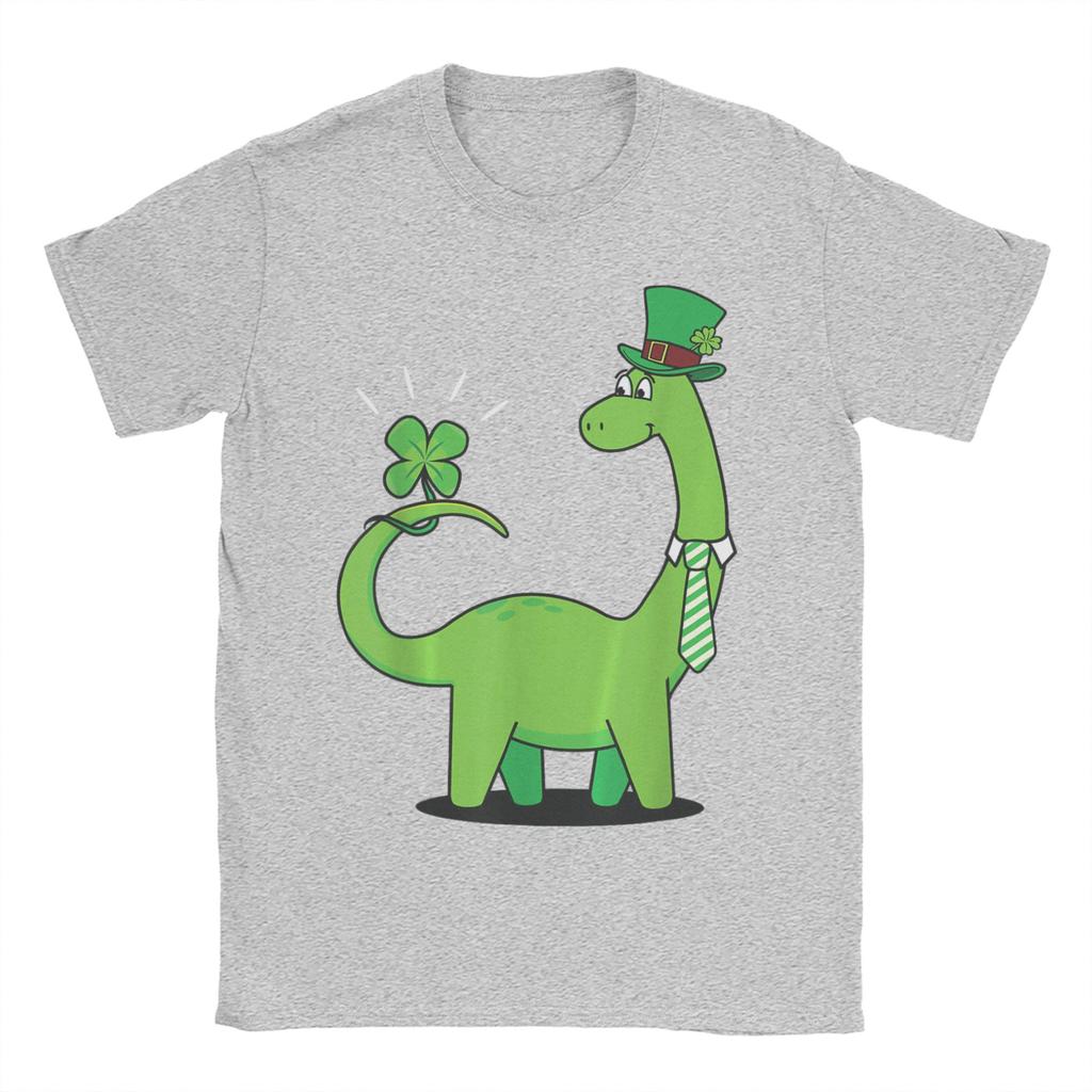 Dino St Patricks Day TShirt Summer Fashion TShirts Unisex Cotton ONeck Plus Size XL Tees ShortSleeve YK Basic Tops