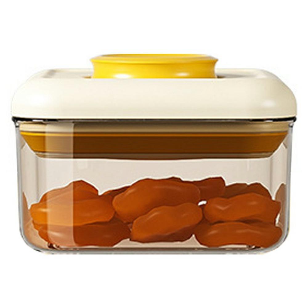 

550ml Push Button Airtight Square Container Grains Coffee Snacks Kitchen Food Storage Canister (BPA-Free, No FDA) B