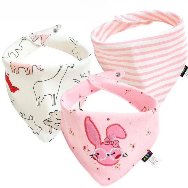Baby triangle scarves, baby products, children s bibs, bibs, ins drool bibs, three piece set of pure cotton