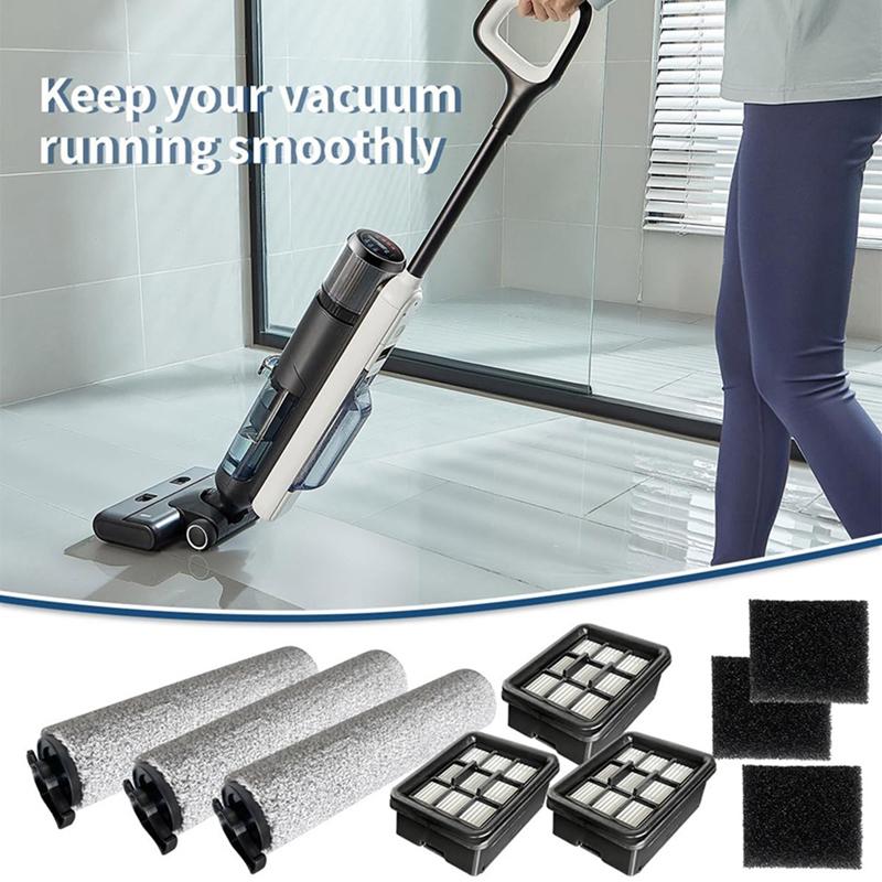 B97A-1Set For Bissell Crosswave HF3 Cordless Vacuum Cleaner 3649A Model Replacement Roller Brush & HEPA Filters