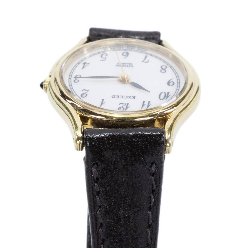 Citizen Quartz Watch Exceed White Gold YP30 Logo Small Slim Beautiful Z011 Women's 2930-294114