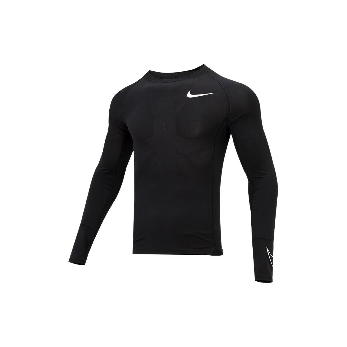 Nike Pro Dri-Fit Athleisure Round Neck Long Sleeves T-Shirt Asia Sizing Black Men s DD1991-010 XL