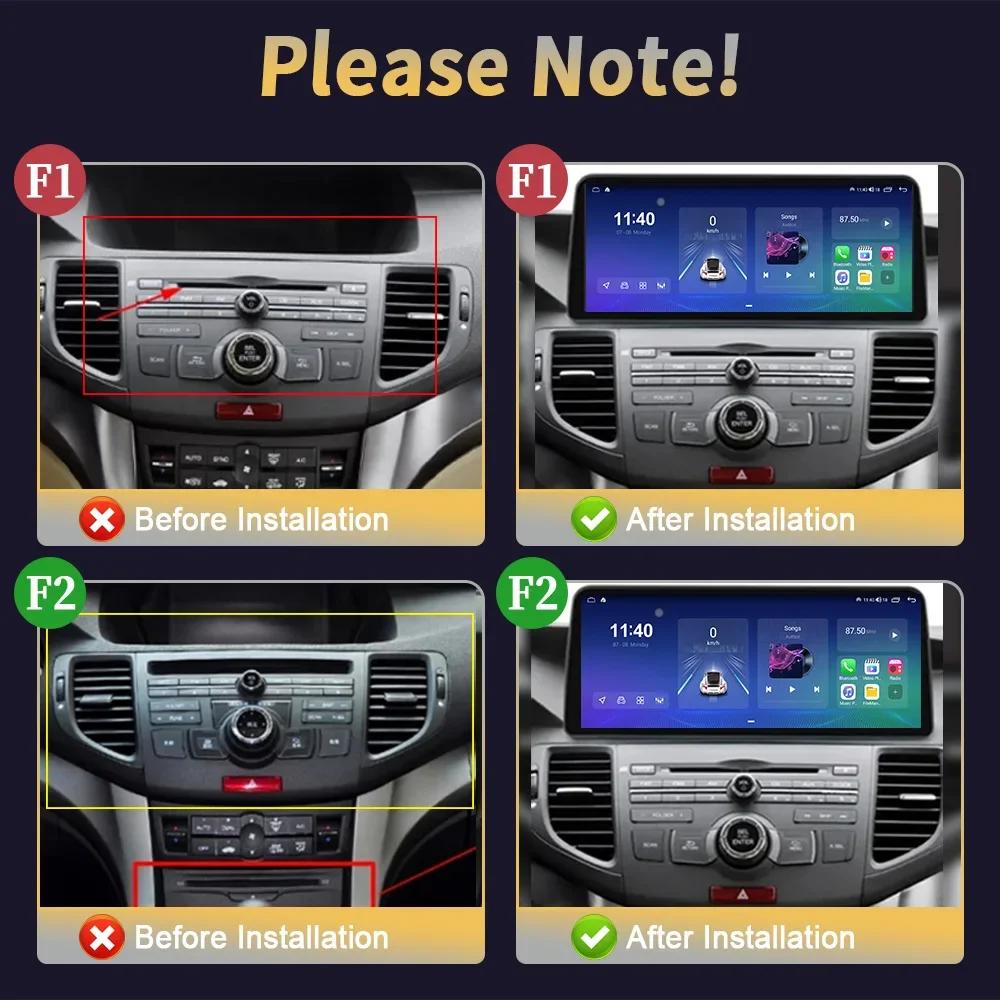 12.3" Android 14 For Honda Accord 8 Europe Spirior 2009-2013 Car Radio Multimedia Screen Navigation GPS  Wireless CarPlay